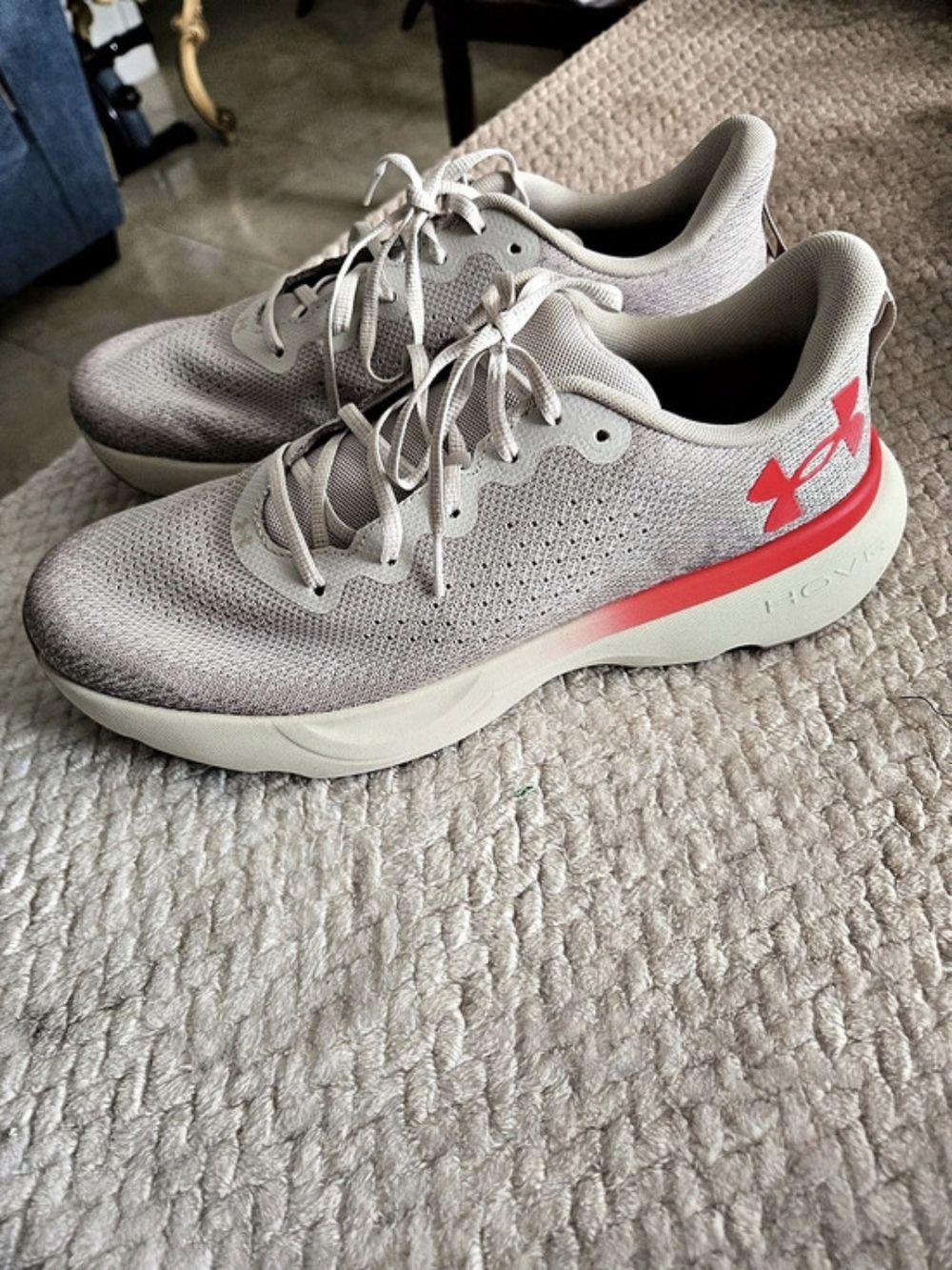 Under Armour Flow Dynamic 2 Athletic Shoes Gray & Red US 12